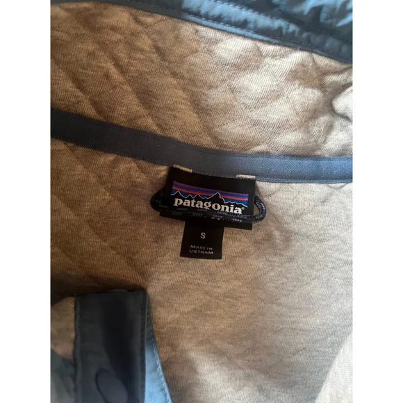 Women's Patagonia Crewneck Sweater S Gray with Blue Accents - Picture 5 of 6